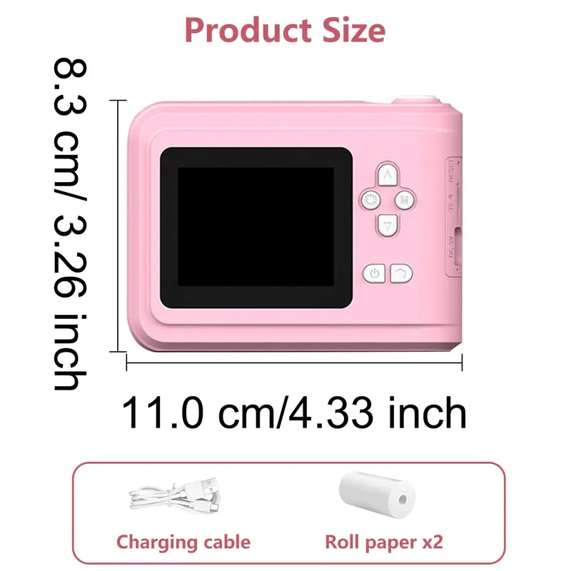 Instant Print Camera, 1 Count 1080P HD Instant Print Camera for Kids, Digital Camera for Kids, Ideal Gifts for Boys & Girls 1
