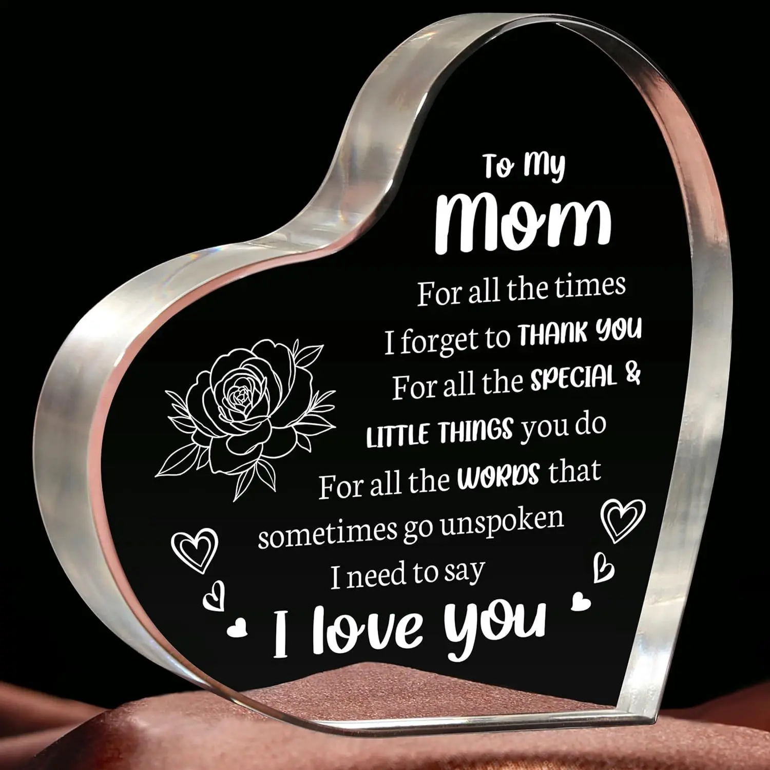 [Special Offer] New Valentine's Day Transparent Love Acrylic Gift for Lovers and Colleagues Anniversary Gift Desktop Decoration Ornaments