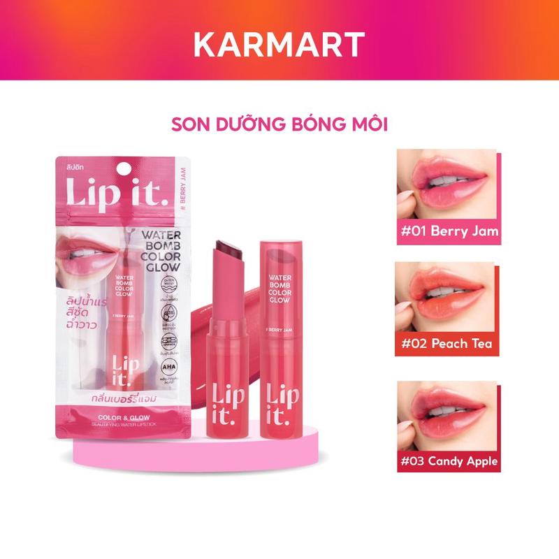 Son Dưỡng Bóng Môi LIP IT Water Bomb Color Glow 3g