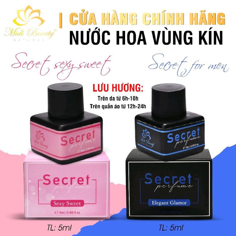 [Che Tên]Nước hoa vùng kín 5ML MIDI BEAUTY - 2 màu HỒNG - ĐEN: Lưu hương cực tốt [Chính hãng] Xịt Thơm Nữ