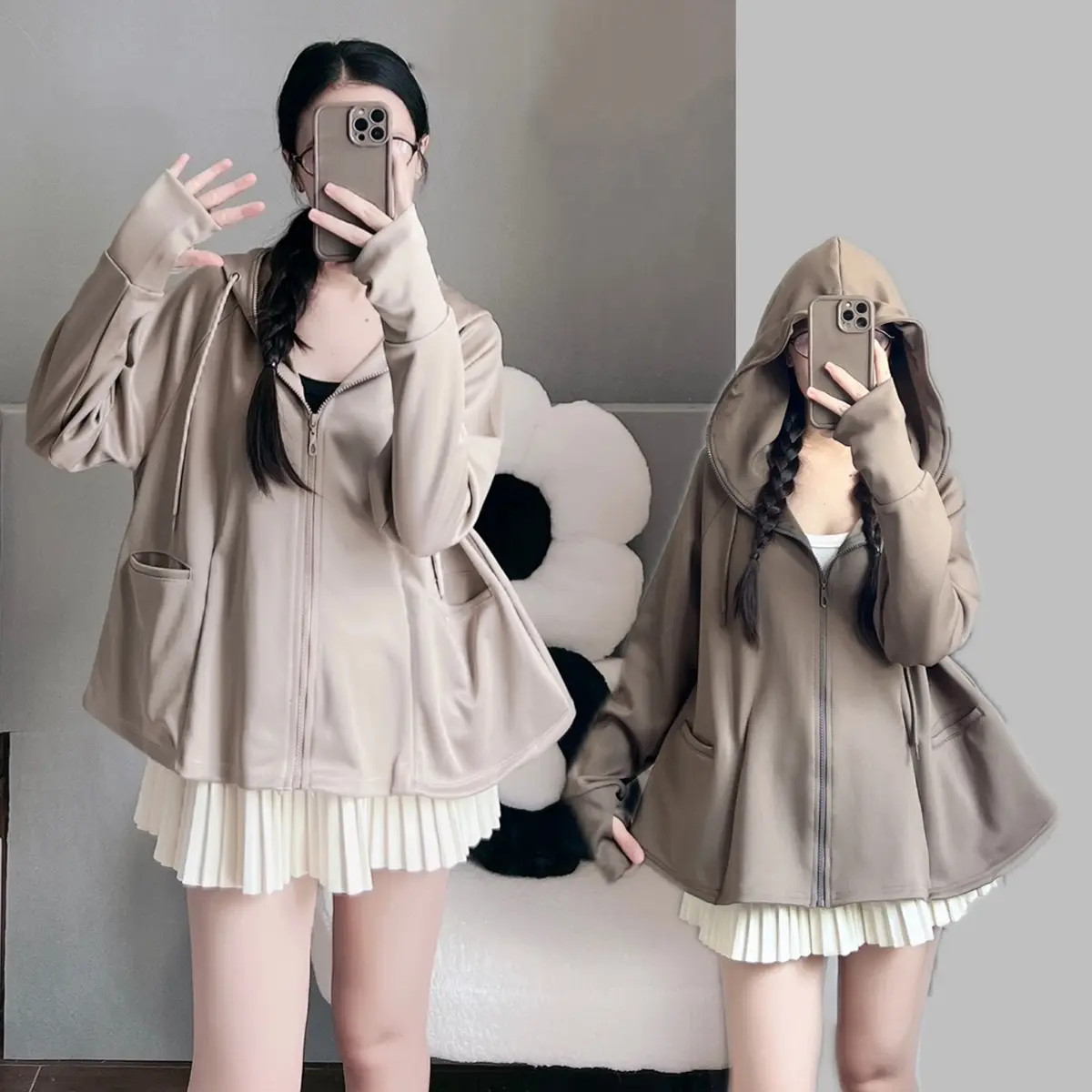 Áo Khoác Chống Nắng Umi Su Cao Cấp, Áo Nữ Dày Dặn , Form Dài Xoè Trẻ Trung Chống UV Vải Đanh Mát , Vải Đẹp May Kĩ _SHIERSHOP Top Women Jacket | BigBuy360 - bigbuy360.vn