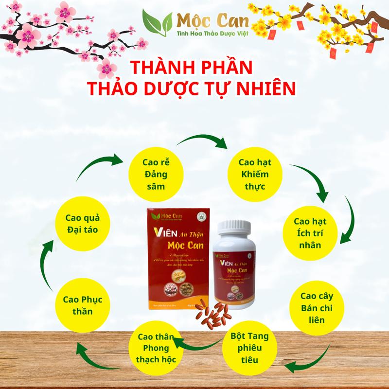 (TẶNG 01 Hộp Trà) VIÊN AN THẬN MỘC CAN_ Hộp 60 Viên sử dụng tiện lợi 3