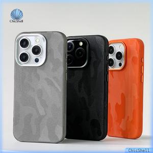 Ốp Điện Thoại Từ Tính Rằn Ri, Chất Liệu Da, Tương Thích Với iPhone 16, 13, 12, 14, 15 Pro Max, 16ProMax, Vỏ Cứng, Chống Sốc, Chống Sốc, Tương Thích Với MagSafe