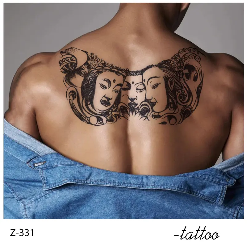 ZOAR Y45Stiker Tato Temporary Semi Permanen 【tampilan payudara besar】Tahan lama Tattoo menempel dekorasi seni untuk pria dan wanita 4