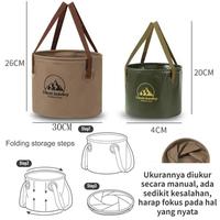 Gambar Vinnatsu 10/20L Ember Camping Ember Lipat Piknik Serbaguna Camping Ember Piknik Ember Lipat Camping Portable Air - Khaki 20L dari Vinnatsu official Kab. Tangerang 2 Tokopedia
