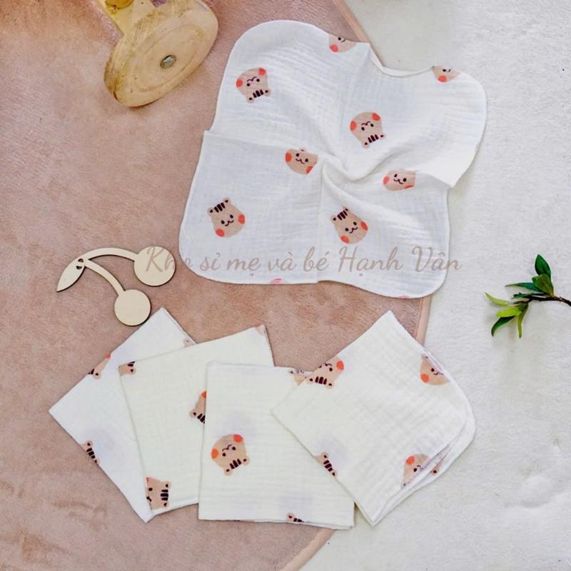 Product Introduction of Set 10 Khăn Sữa Muslin 2 Lớp Và 4 Lớp Cho Bé Siêu Mềm Mại Đa Năng Làm Khăn Lau, Yếm, Khăn Tắm 39