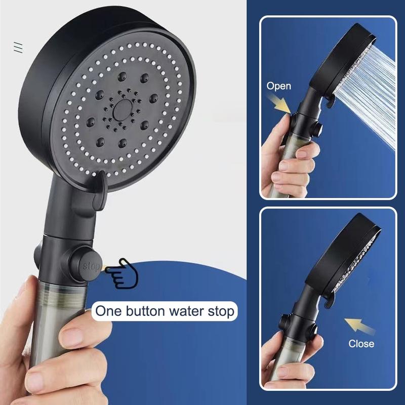 Vòi Hoa Sen Tăng Áp 5 Chế Độ Phun Mạnh Mẽ, Rửa Sạch Bụi Bẩn Tiết Kiệm Nước, Chất Liệu Nhựa Bền Đẹp 4