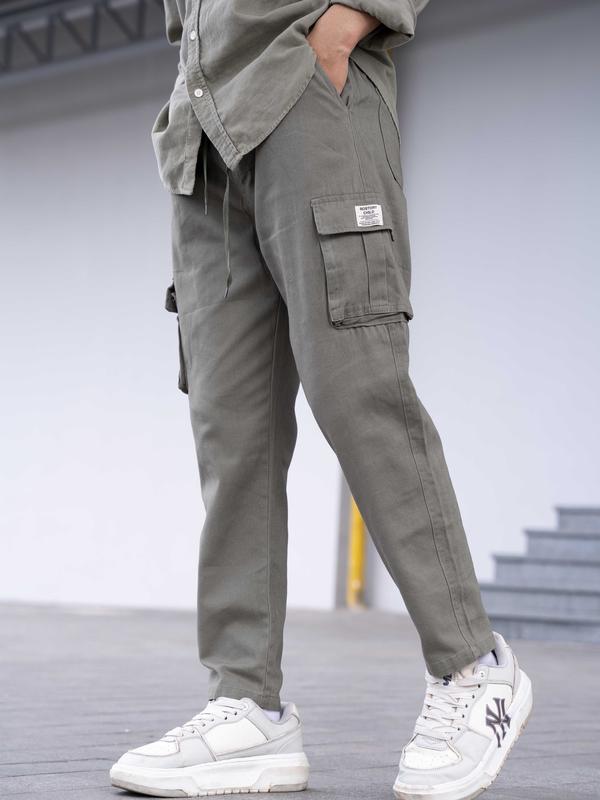 Quần Cargo Pants Ống Suông Túi Hộp Nam Nữ Vải Kaki Mềm Mịn Dày Dặn. Menswear