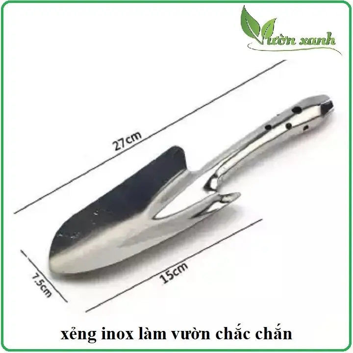 Xẻng inox dụng cụ làm vườn,trồng cây và chăm sóc hoa màu tiện dụng