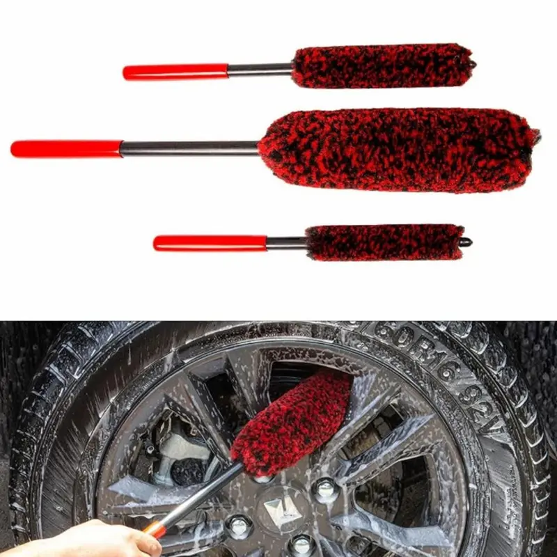 Car Wheel Cleaning Brush, Soft Wheel Detailing Brush, Professional Car Wheel Cleaning Tool for Car Washing & Maintenance 4