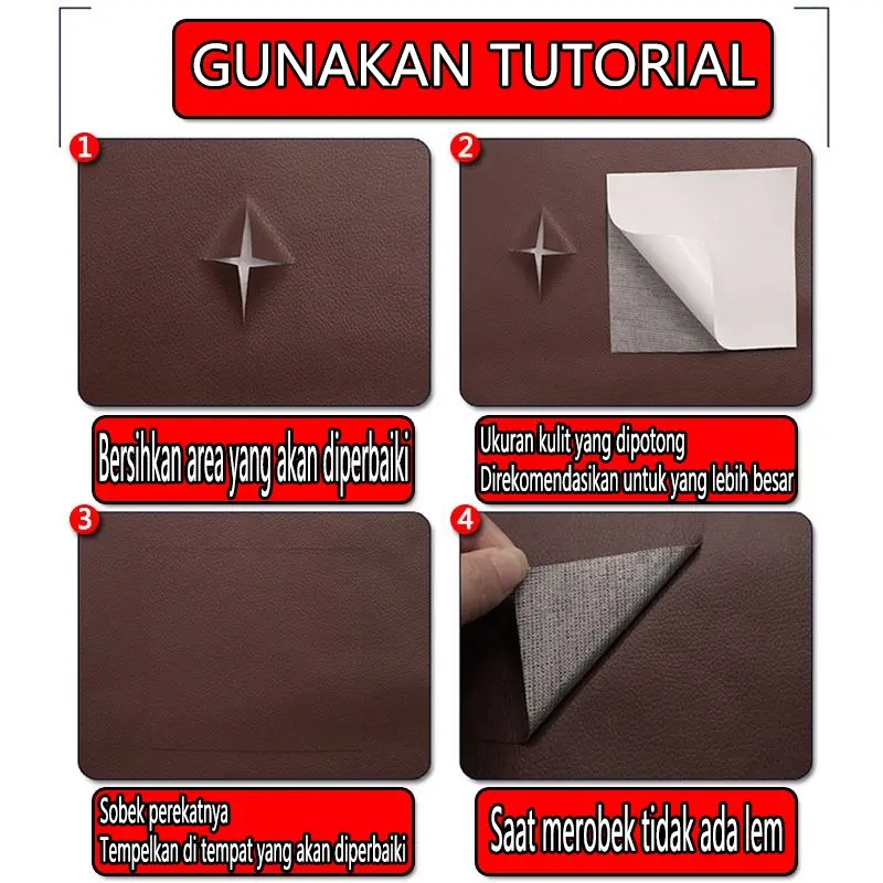 [Lem impor]COD Lem impor yang kuat WARNA HITAM Sticker Kulit Sofa Leather Repair Sticker Cover Perbaikan Kulit Yang Rusak Kulit Sofa Yang Terbuat Dari Kulit Kursi Tas Yang Berlubang Sticker Kulit PU Jaket Kain 7