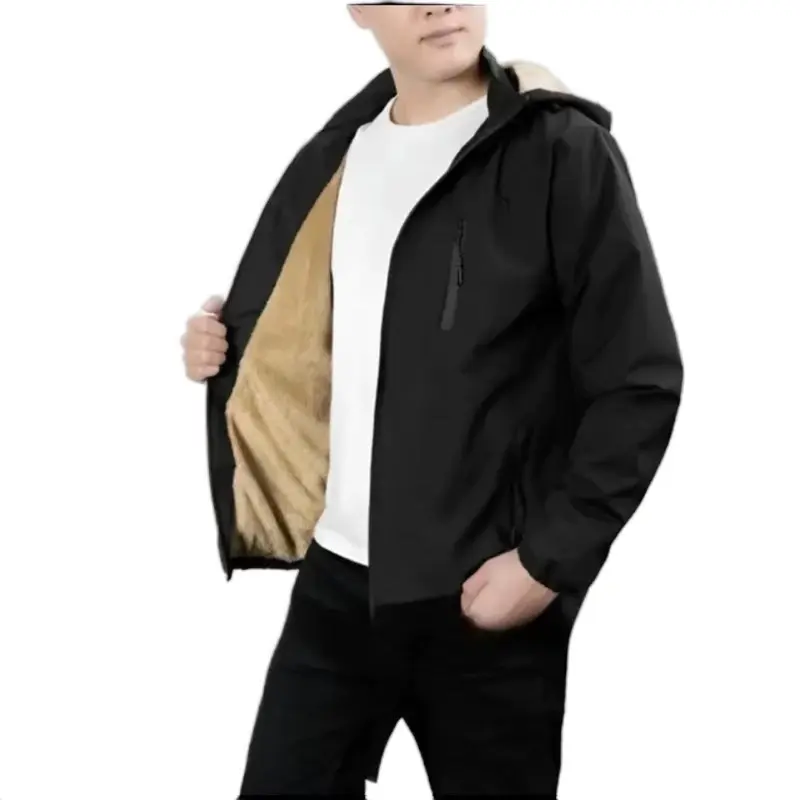 Áo khoác gió LÓT LÔNG NAM Nữ 3 khoá Menswear Jacket Dài Tay tráng bạc