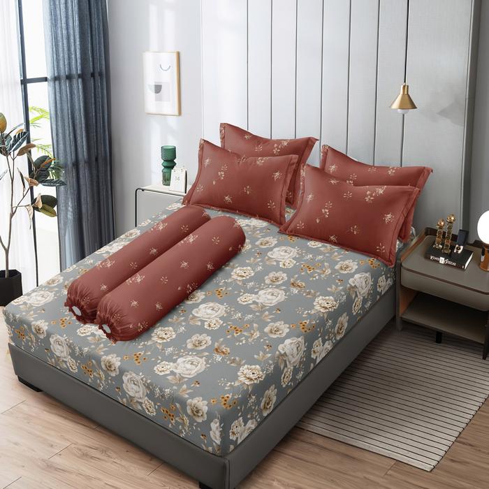 Gambar Vallery Quincy - Sprei King 180x200x30 Bantal 4 - New Motif - Lyra dari Lady Rose Sprei Kab. Bandung 2 Tokopedia