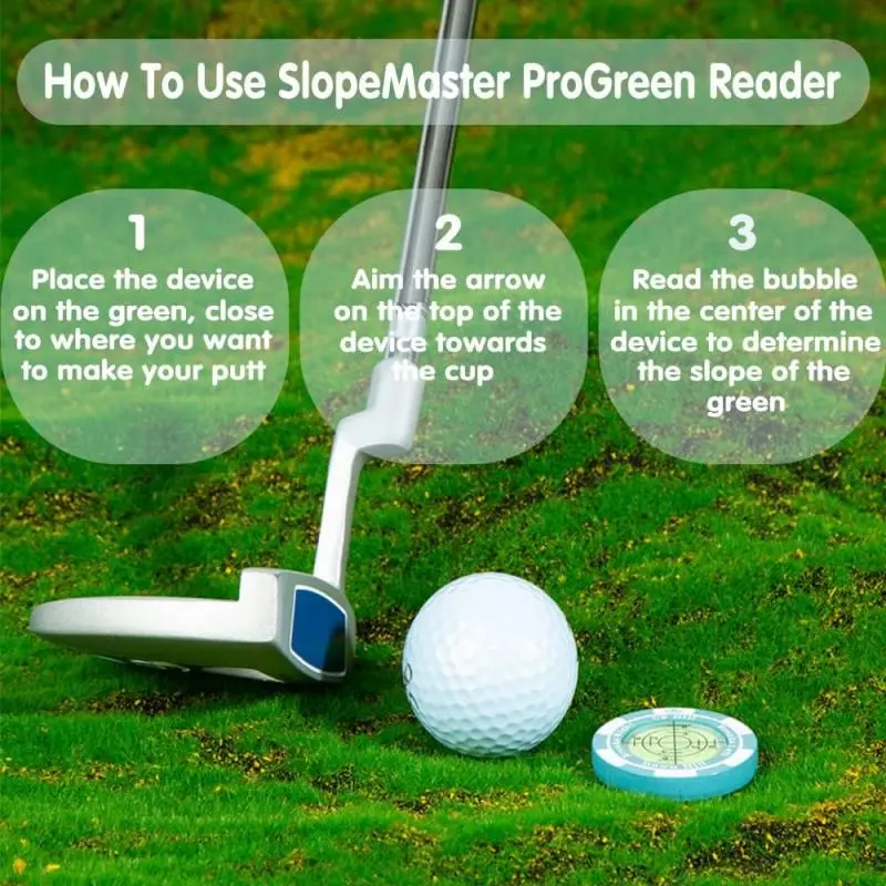 Golf Ball Reader, High Precision SlopeMaster ProGreen Reader, Reading Aid Golf Accessories for Men Women 2