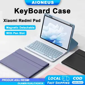 Case For Redmi Pad 2 2025 11" Magnetic Keyboard Case Redmi Pad 2 2025 Case Xiaomi Pad Case Redmi Pad Pro 12.1 Wireless Keyboard Magnetic Cover with Pencil Holder