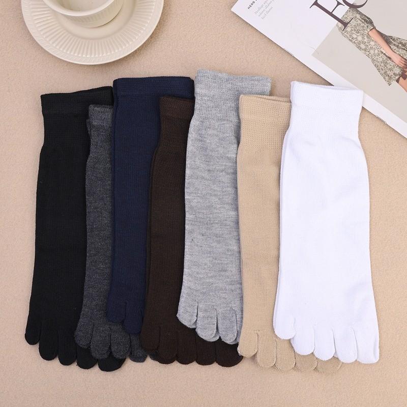 Product Introduction of Men Five-toe Breathable Ankle Socks Solid Color Casual Comfortable Sock for Women Fashion Five Fingers Sports Middle Tube Cotton Socks 17