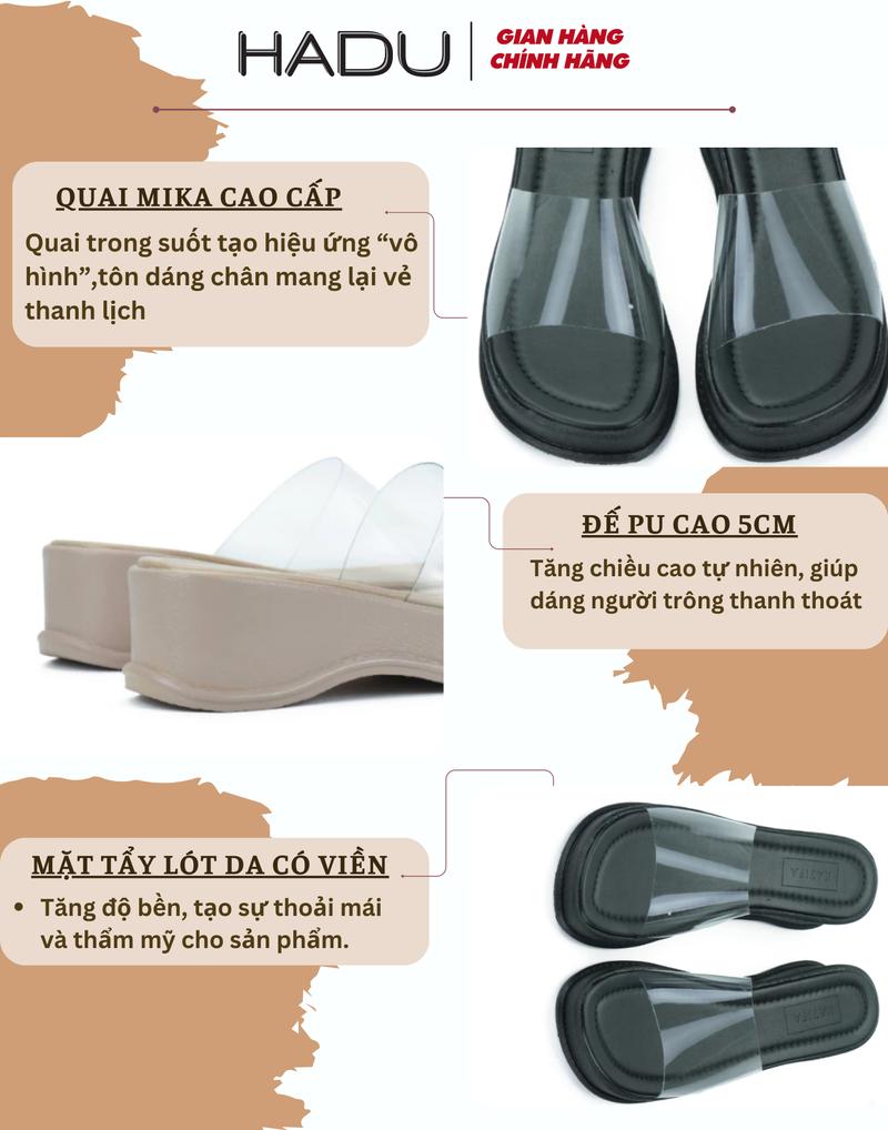 Product Introduction of Dép Nữ Bánh Mì 5P Quai Bản Ngang Mika Trong KELLY KATIFA K512D Đế PU Êm Mềm Bảo Hành 12T 2