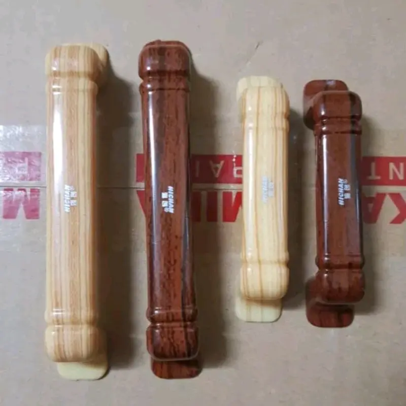 Tay tủ gỗ núm tủ gỗ tủ trạn màu vàng giả vân gỗ kích thước 3cm và 2.5cm 2
