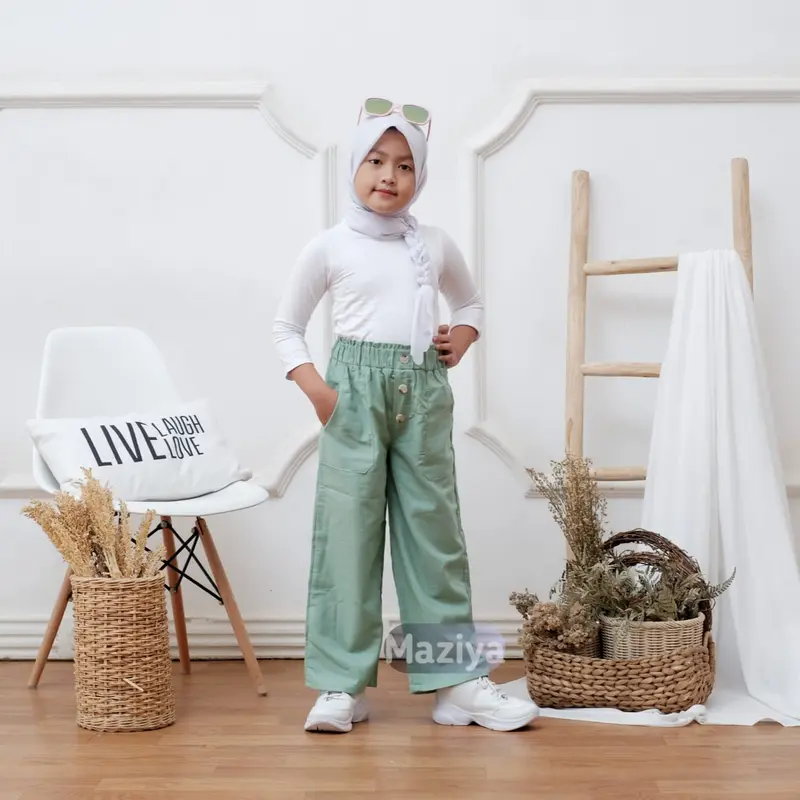 Kulot Linen Anak 6-12 tahun celana perempuan 2