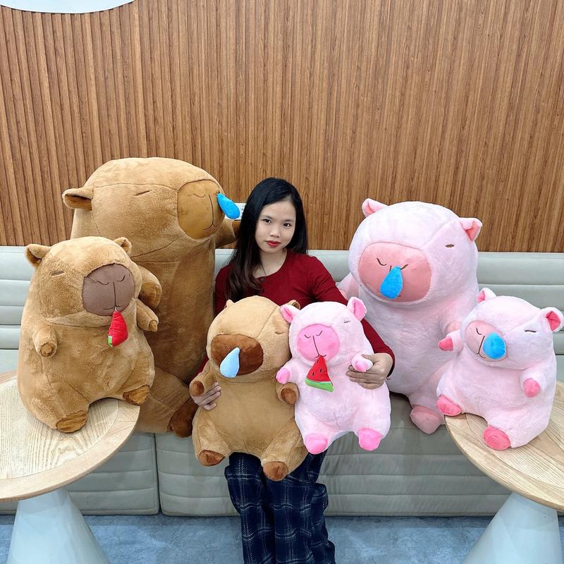 Gấu Bông Chuột capybara rút mũi Chuột Lang Nước Capybara thú nhồi bông con chuột capybara Mã S4 đồ chơi quà tặng