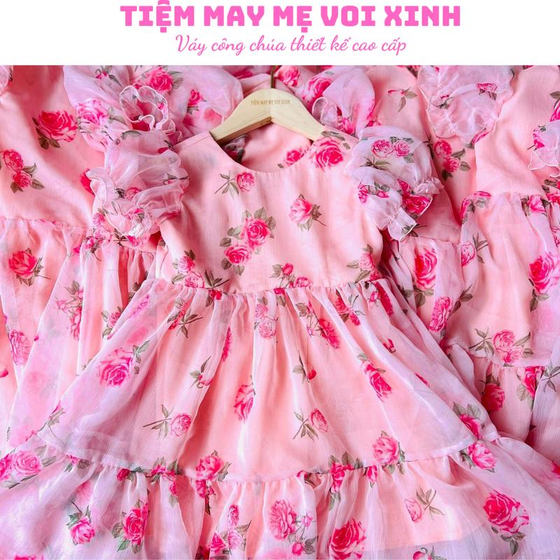   MẸ VOI XINH - TĂNG KẸP TÓC  Váy đầm bé gái thiết kế vải voan tơ hồng tây cho bé từ 1-10 tuổi tại TIỆM MAY MẸ VOI XINH 