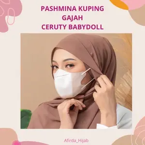 Afirda Pashmina Ceruty Babydoll Kuping