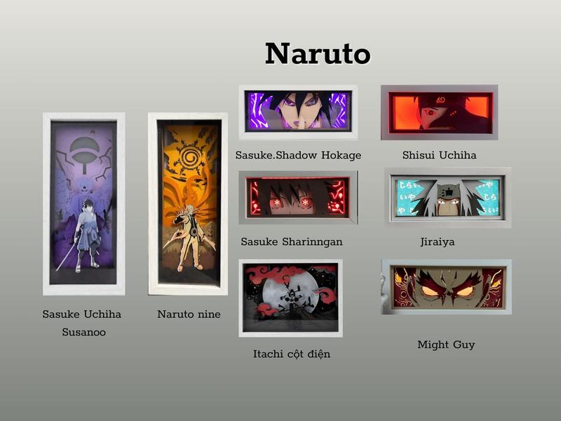 [NARUTO] Hộp Đèn Anime 3D Led, Có Thể Điều Chỉnh, Trang Trí Bàn Học, Góc Làm Việc 2
