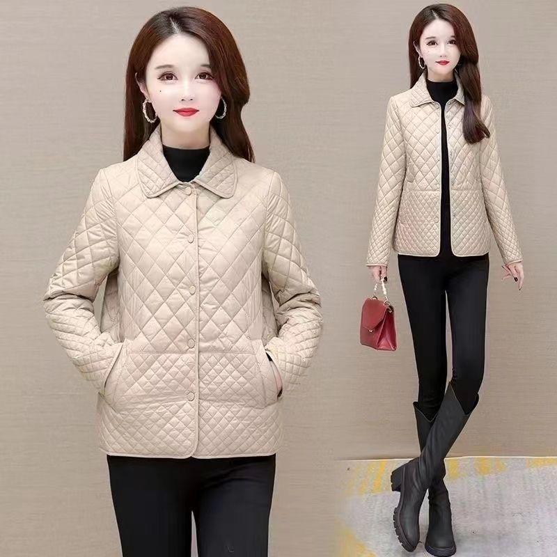 Váy Nữ Trung Người Già Và Cao Tuổi, Thời Trang, Dáng Rộng Vừa Vặn, Áo Khoác Bông Mùa Đông, Nhẹ Và Mỏng, Loại Ngắn, Chất Liệu Bông Xuống, Hàng Mới Về Thu Đông, 2022 / 2024 Jacket Top 9