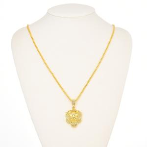 จี้หัวสิงโตเพชร สไตล์สตรีทฮิปฮอป โซ่ข้าวโพดมีสไตล์ คอมโบ ทันสมัย，เครื่องประดับพังค์และฮิปฮอป, ฝังเพชร,บุคลิกภาพเกินจริง，สร้อยคอผู้ชาย，หรูหราและน่าทึ่งดีไซน์เรียบง่าย，ทันสมัย และสง่างาม，เหมาะเป็นของขวัญสำหรับแฟน，สำหรับผู้ชายและผู้หญิง