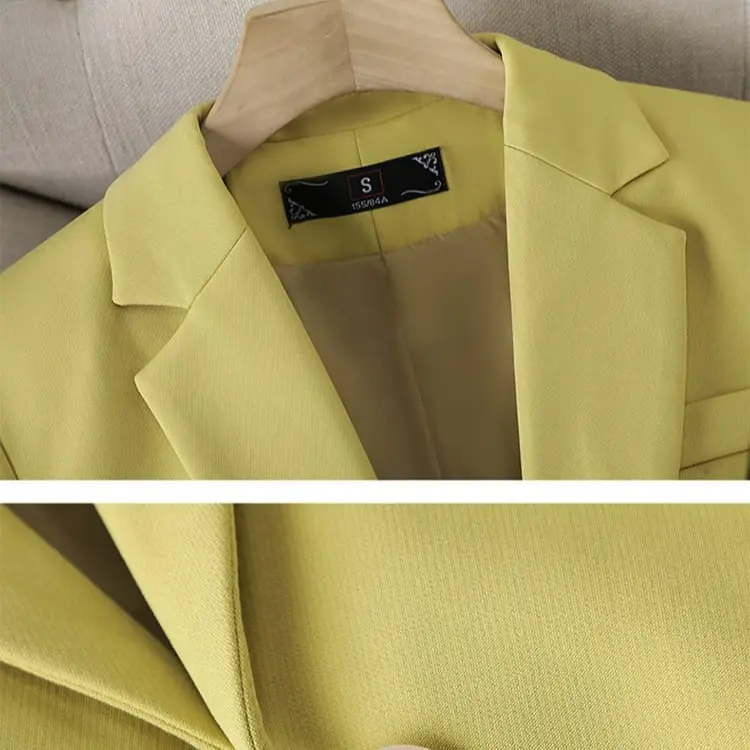 BLAZER IMPORT KOREA JAS OUTER WANITA CASUAL LEMON 3