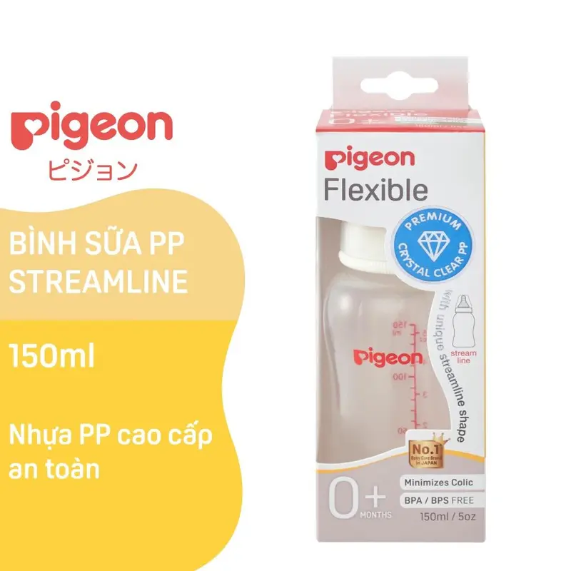 Bình sữa cổ hẹp Pigeon PP Streamline 150ml/250ml 5