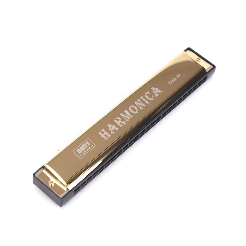 [TTAA] 24 Hole Key Of C Play Harmonica Tremolo Harmonica Mouth Organ Double Row Blues 5
