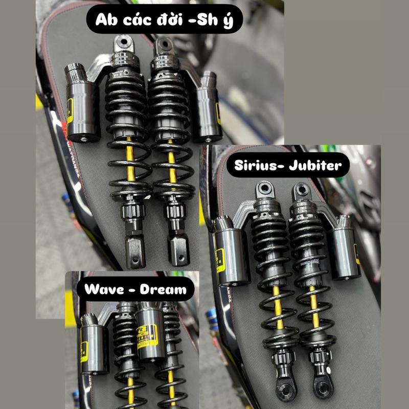 Phuộc At racing fulll đen ty vàng mod rcb cho Ab/Wave-Dream/sirius bảo hành 6 tháng Phụ Tùng