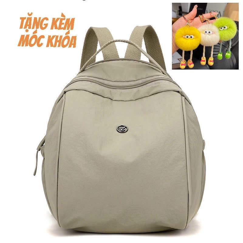 Tặng kèm móc khóa balo mini nữ 2025 ba lô vải nylon thiết kế dễ thương và đơn giản balo đi chơi nhẹ và nhỏ gọn