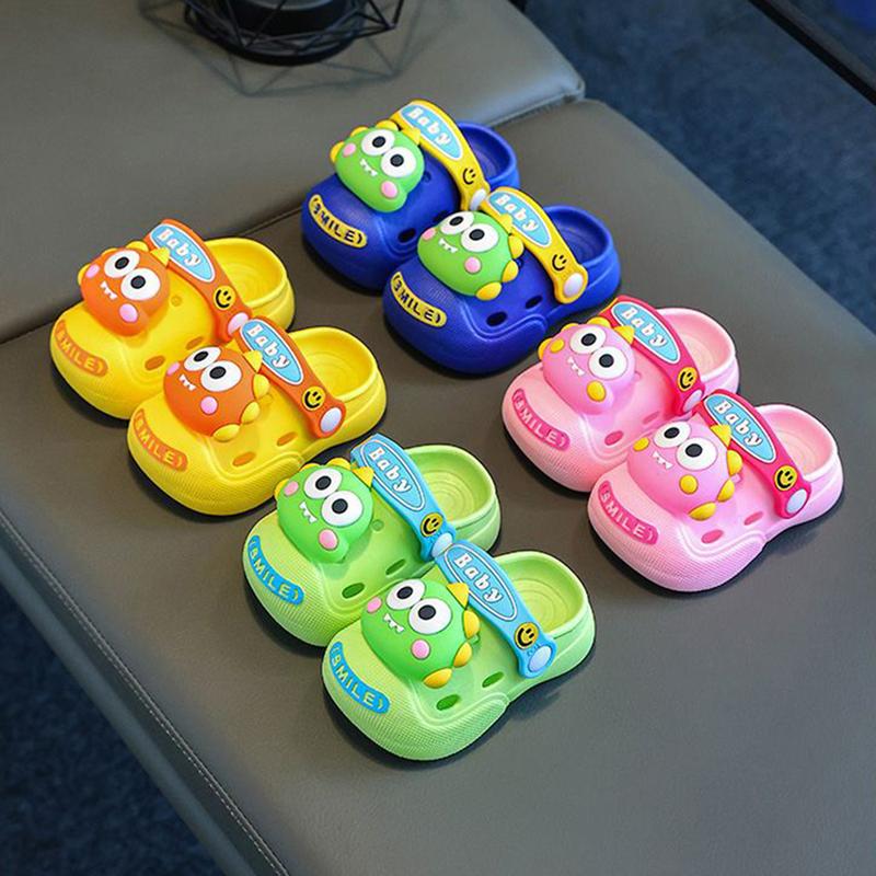 Giày Làm Vườn Dễ Thương, Cho Em Bé Trai Và Bé Gái, Guốc Cho Trẻ Mới Biết Đi, Thiết Kế Khủng Long Hoạt Hình, Giày Đi Nước Mùa Hè, Có Dây Đeo Lưng Có Thể Điều Chỉnh Dép Sục Lười, Dép Đi Trong Nhà