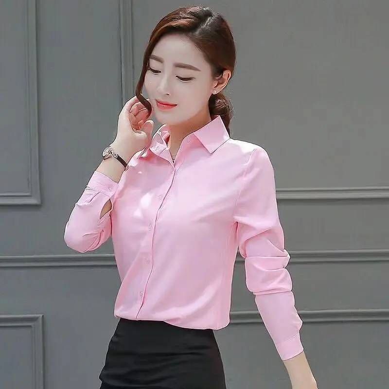 Quần Áo Công Sở, Áo Sơ Mi Trắng Nữ, Dài Tay Và Ngắn Tay, Mỏng Và Mỏng, Chống Lộ, Có 3 Nút Ngực, Thích Hợp Cho Năm 2024