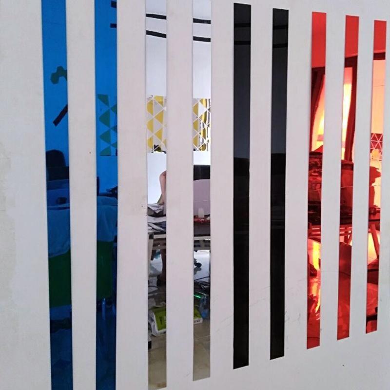 Product Introduction of 10pcs Acrylic Waist Line 3D Strips DIY Mirror Wall Sticker TV Background Wall Ceiling Edge Strip Self-adhesive Home Decor Mural 15