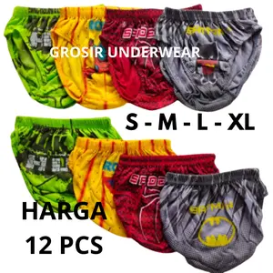 12 PCS Celana Dalam Anak Cowok Superhero Fashion