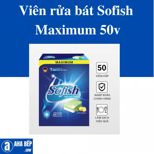 Viên rửa bát Sofish Maximum 50v - Làm Sạch hiệu quả