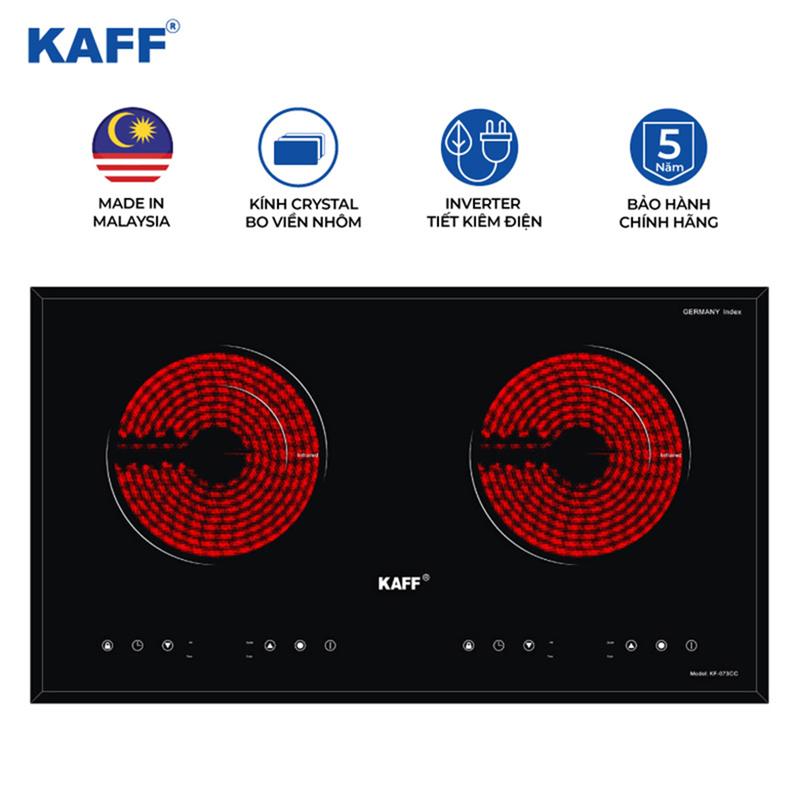 Bếp hồng ngoại đôi cảm ứng KAFF KF-073CC - Nhập Malaysia - Bảo hành 05 năm