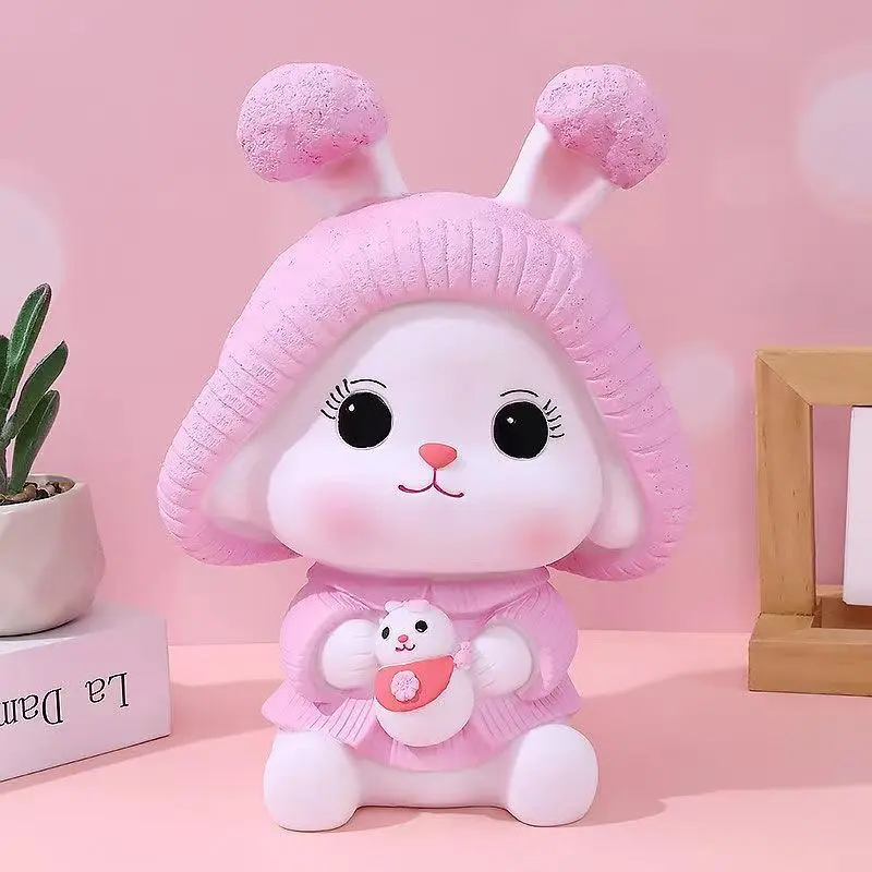 Con Heo Công Chúa Thỏ Nhỏ, Con Heo Vinyl Dung Tích Lớn, Phiên Bản Học Sinh Dễ Thương, Ngân Hàng Tiết Kiệm, Thích Hợp Cho Bé Gái