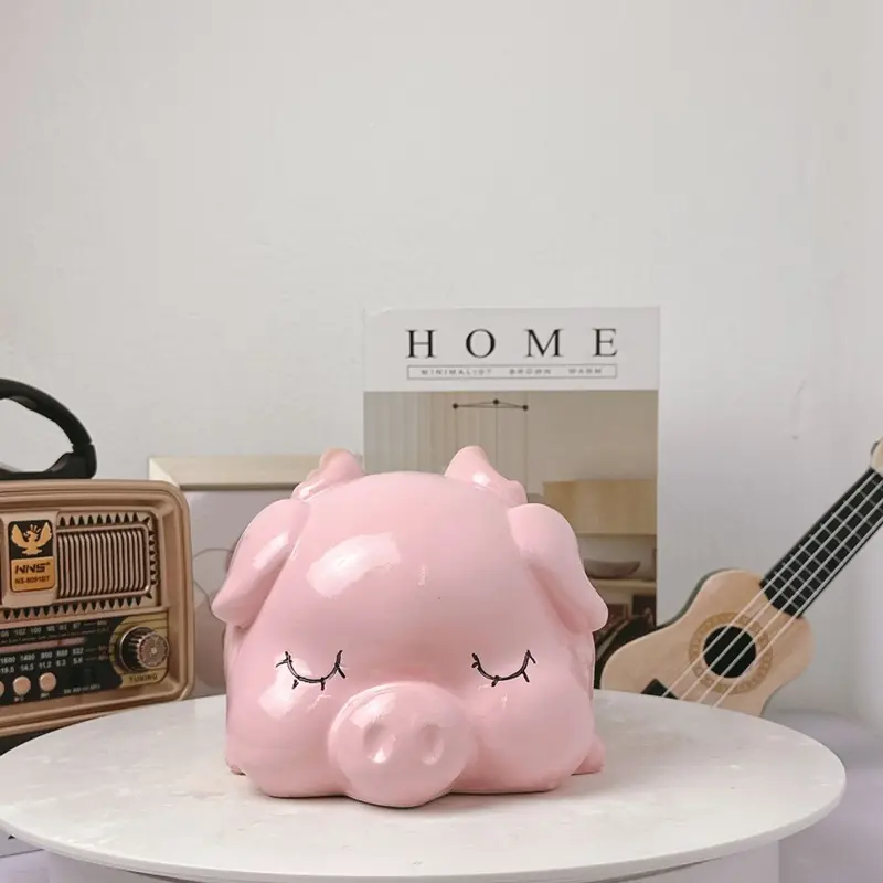Heo đất tiết kiệm,Lợn đất mẫu Cánh tiên thiên thần NGỦ ống tiết kiệm tiền quà tặng / Ống Heo Đựng Tiền  - Heo Đất VN HĐ11 0