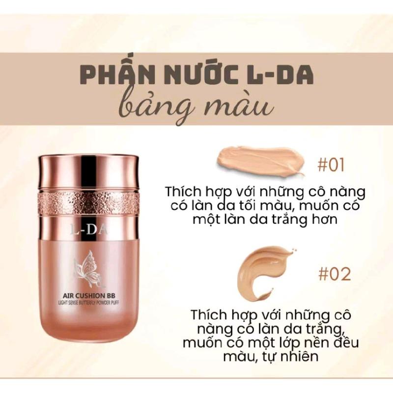   Combo 2 hộp Phấn Nước Air Cushion BB LDA Nội Địa Trung Kiềm Dầu Chống Nước 3 Trong 1 Với Độ Che Phủ Tự Nhiên Giúp Bạn Rạng Ngời 