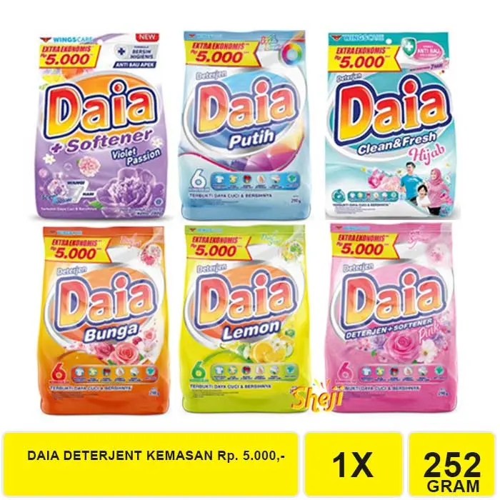 Daia Detergent Bubuk 252 gr/Daia 5000 All Varian