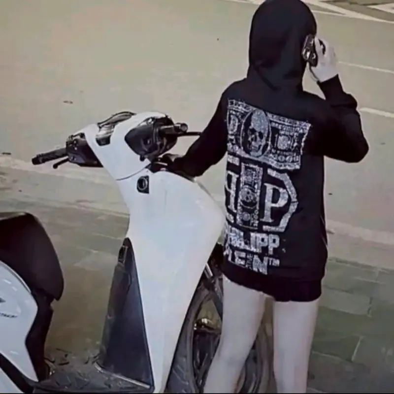 Áo Khoác Hoodie Philip  Lưng Đính Đá Chắc Chắn Chất Nỉ Phong Cách Boy Phố - Áo Khoác Hoddie Zip Mẫu Hottrend 1