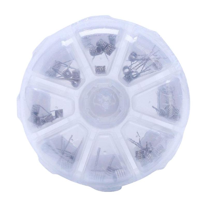 Product Introduction of 48Pcs/Set Pre Built Coils RTA RDA Flat Twisted Fused Clapton Quad Hive Alien Coil Heating Wire Resistance Wire 19