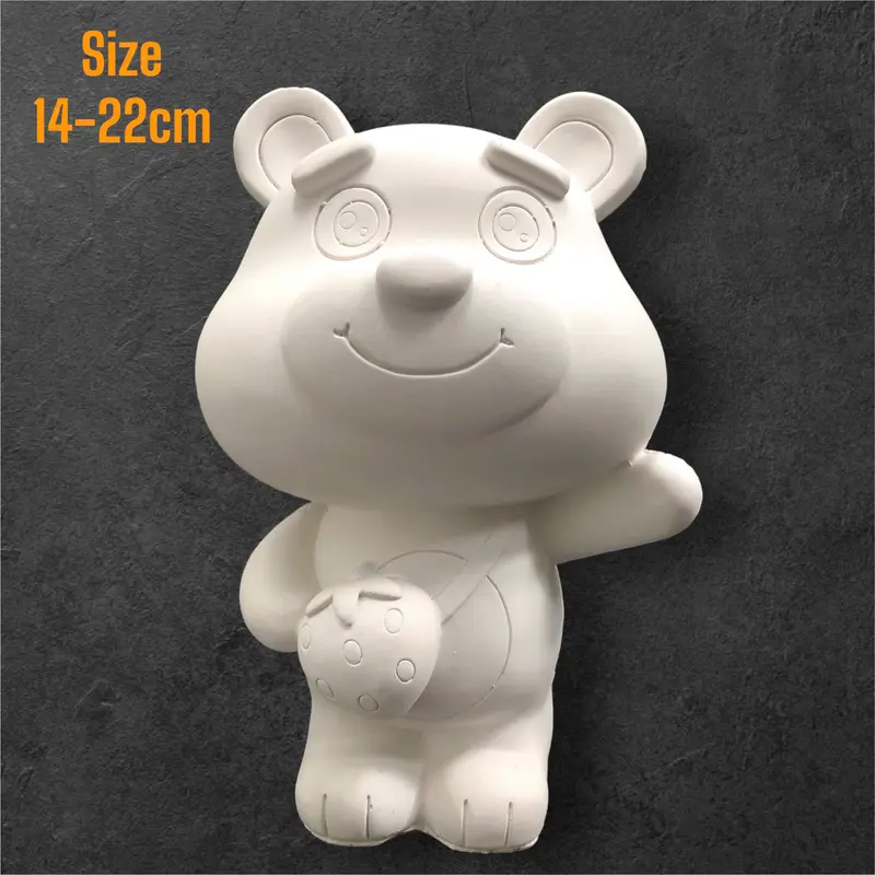 Tượng gấu size lớn cho bé tặng kèm màu và cọ tô màu 5