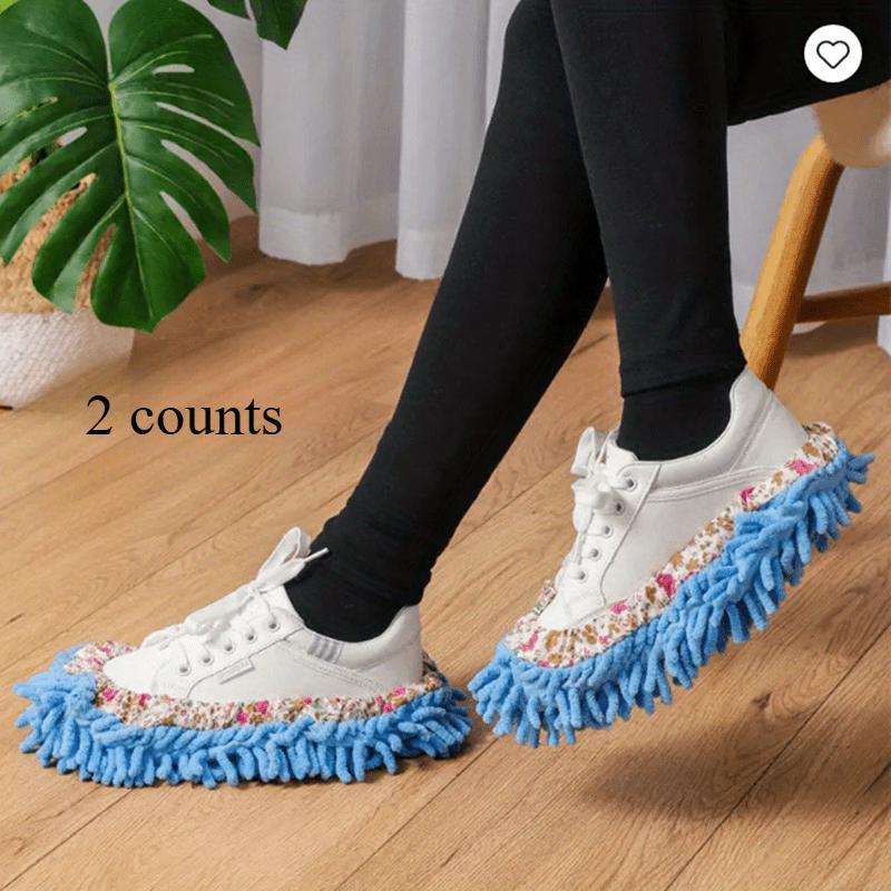 Product Introduction of Household Kitchen Slippers, 2 Counts Multifunctional Floor Dusting Slippers, Microfiber Cleaning Shoes for Household Floor Cleaning 5