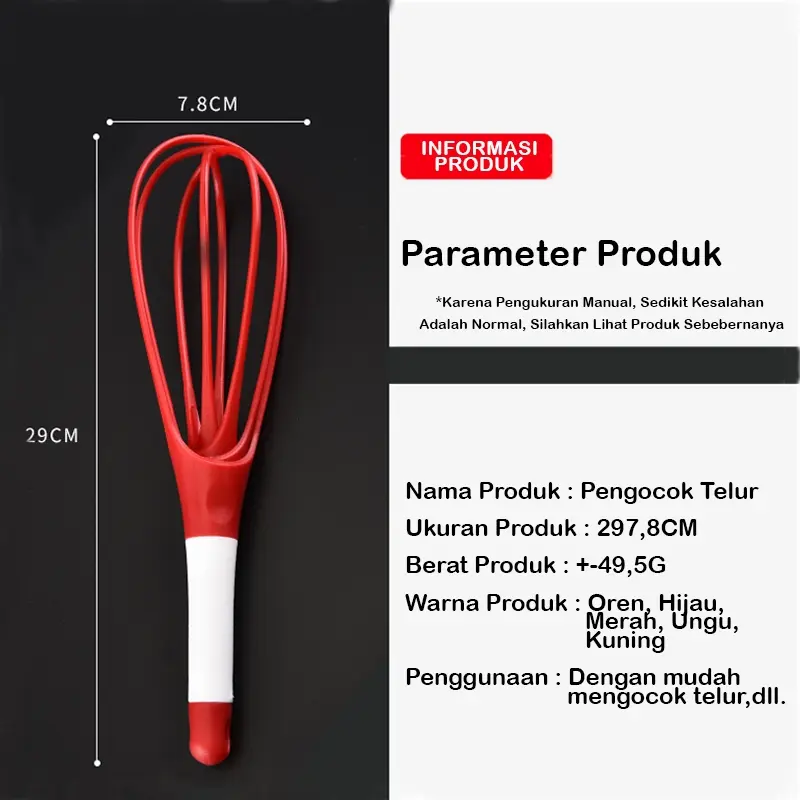 PPG_Pengocok Dan Pengaduk Telur Manual Egg Whisker Silikon Bisa Dilipat Eggs Beater Manual Alat Dapur 5
