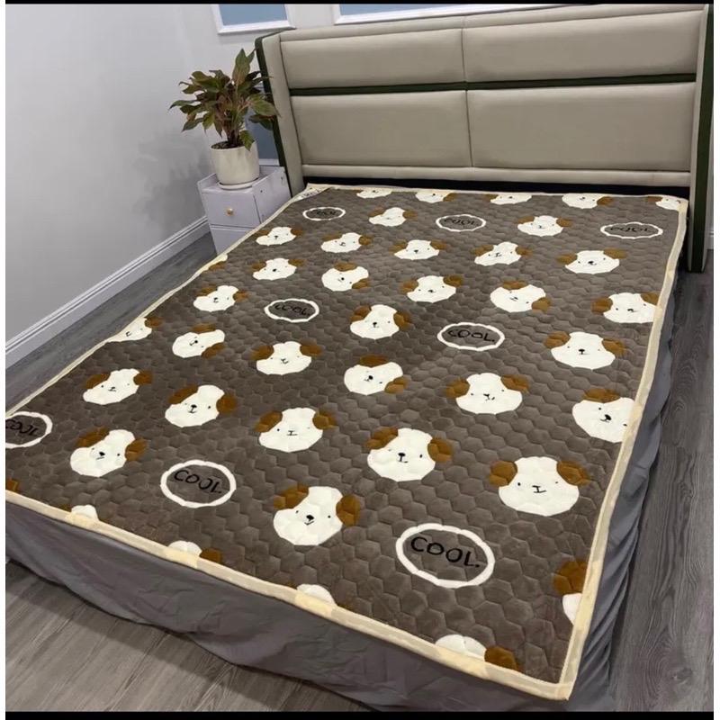  Thảm Trải Giường Nhung Tuyết Yuki 3 Lớp Chống Trơn Trượt Kích Thước Đa Dạng 